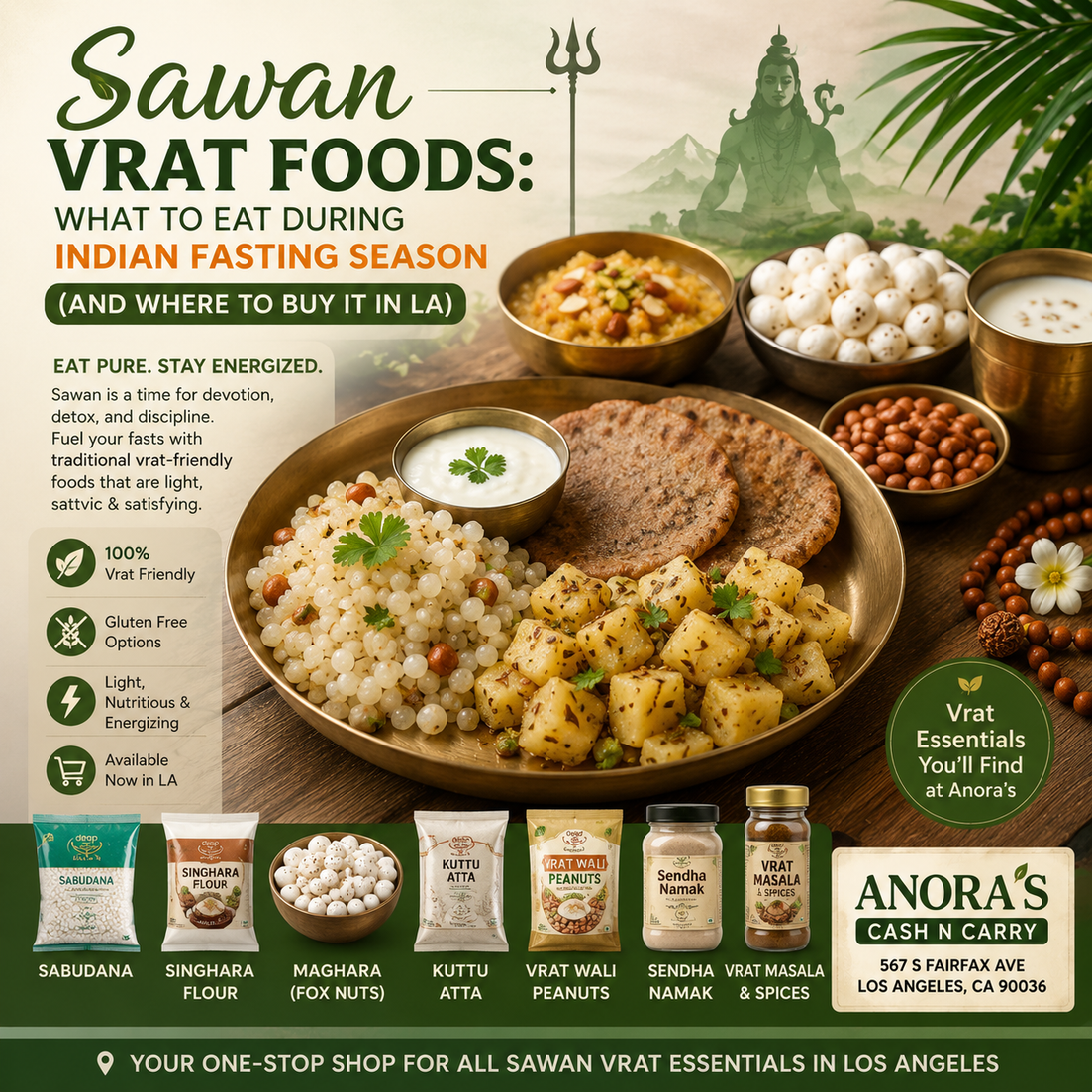 Sawan Vrat Foods: What to Eat During Indian Fasting Season (and Where to Buy It in LA)