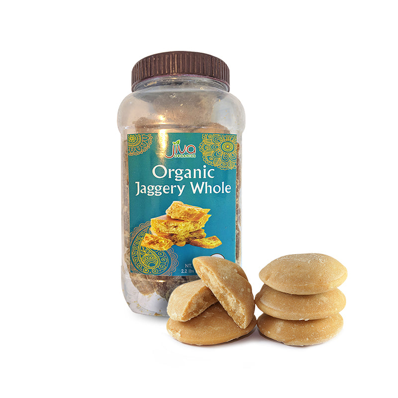 Jiva Organic Jaggery Whole 1Lb