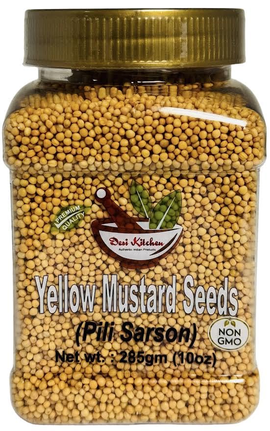 Desi Kitchen Yellow Mustard Seeds 10 Oz