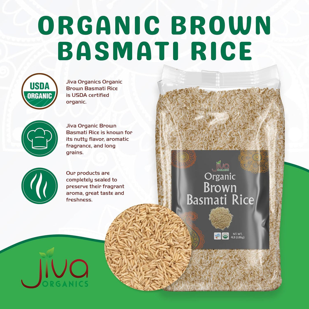 Jiva Organics Brown Basmati 4 Lb
