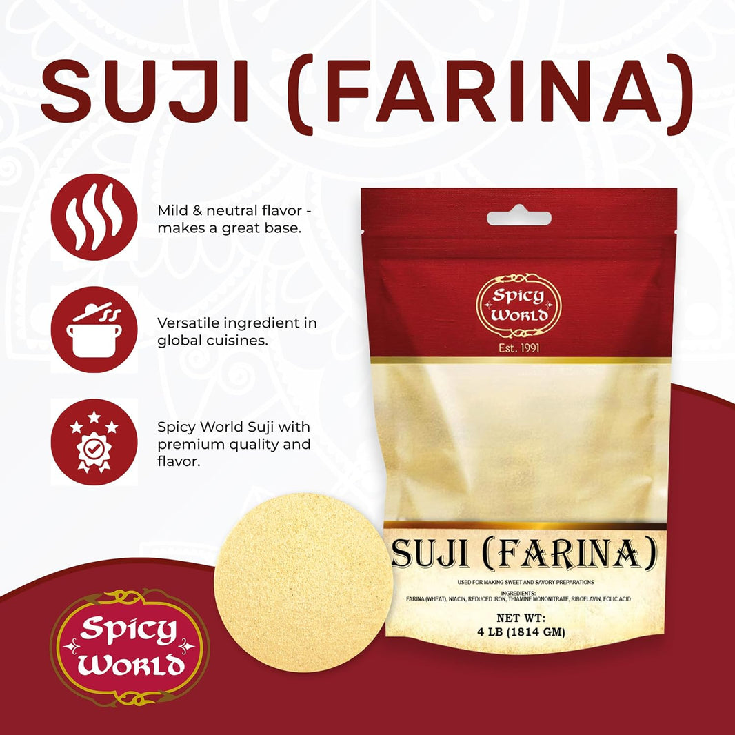 Spicy World Sooji Fine 4 Lb