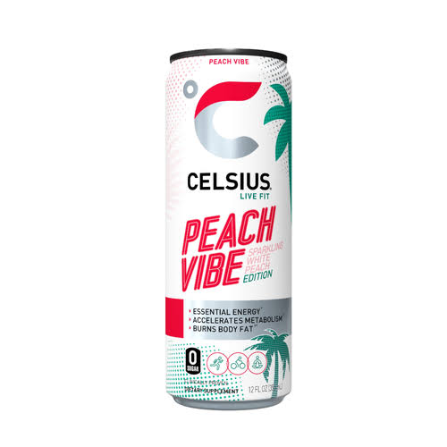 Celsius Peach Vibe 12 Fl Oz