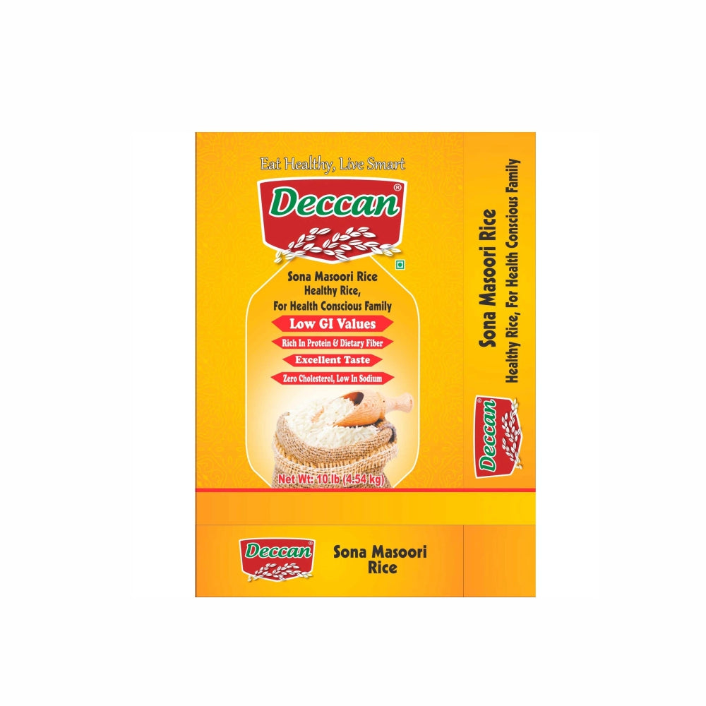 Deccan Low Gi Sona Masoori Rice 10Lb