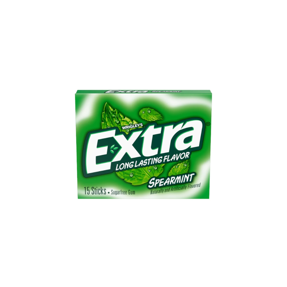 Extra Sugar Free Chewing Gum Spearmint 15ct