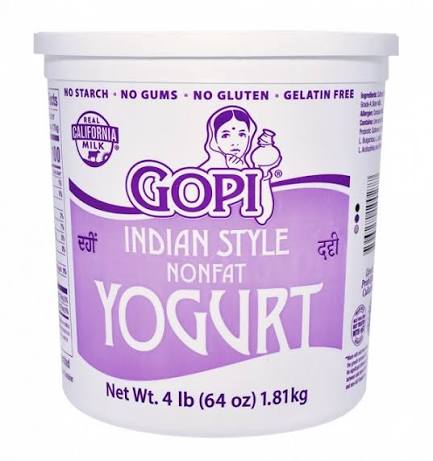 Gopi Non Fat Yogurt 4 Lb