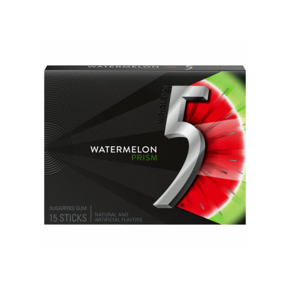 New 5 Watermelon Gum 15ct