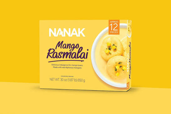 Nanak Mango Rasmalai 12 Ct 850 Gm