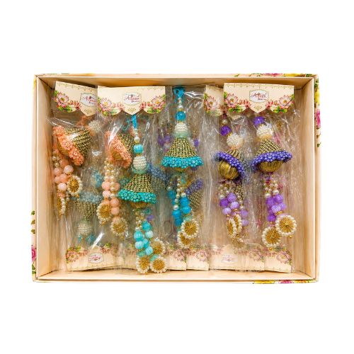 Multicolor Hanging Beaded Rakhi Assortment