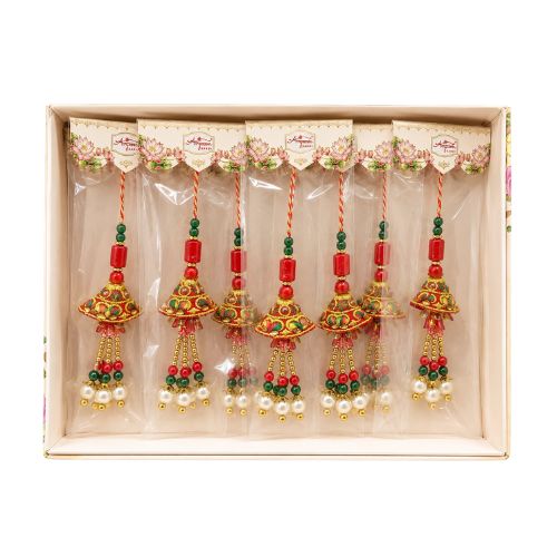 Traditional Hanging Rakhi Assortment with Beaded Charms