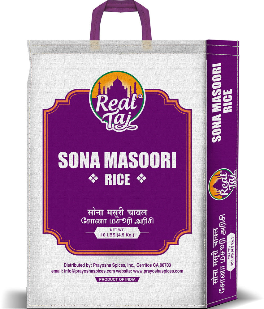 Real Taj Sona Masoori Rice 10 Lb