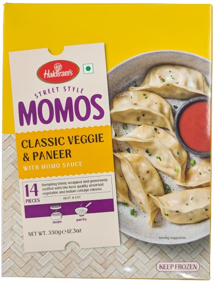Haldiram Momos Paneer and Veggie 350 Gm