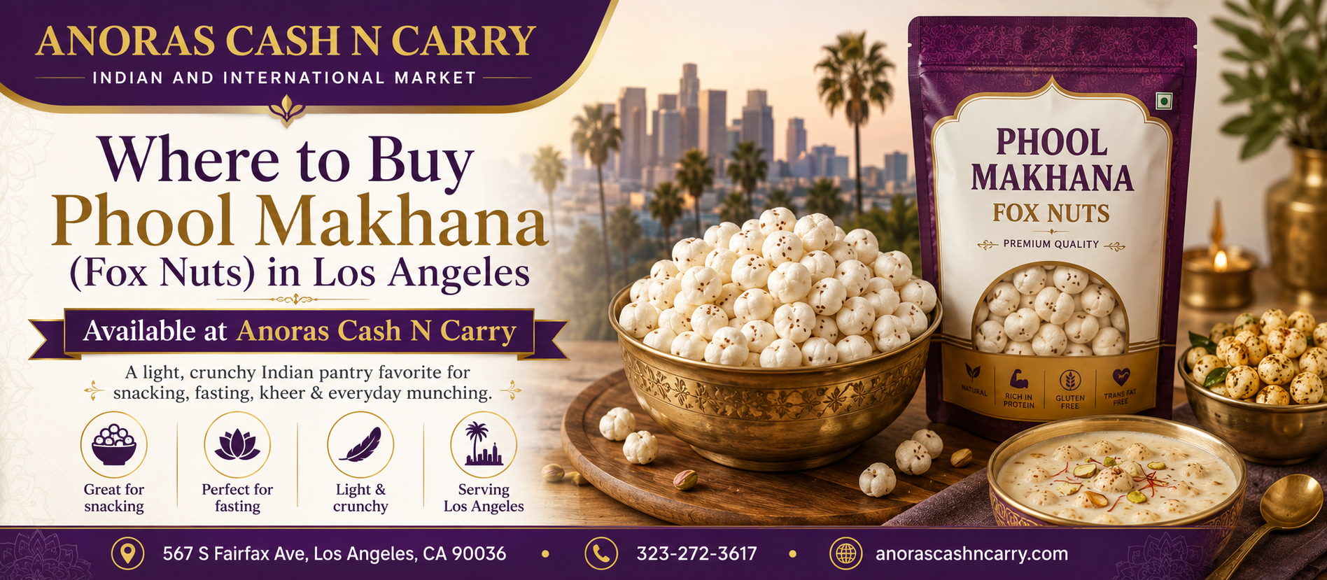 Where to Buy Phool Makhana (Fox Nuts) in Los Angeles