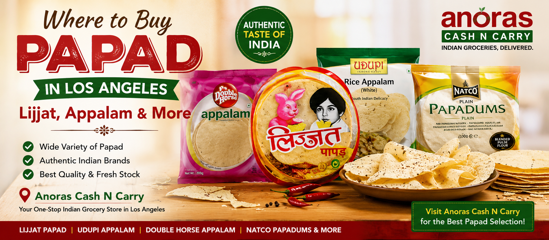 Where to Buy Papad in Los Angeles: Lijjat, Appalam & More