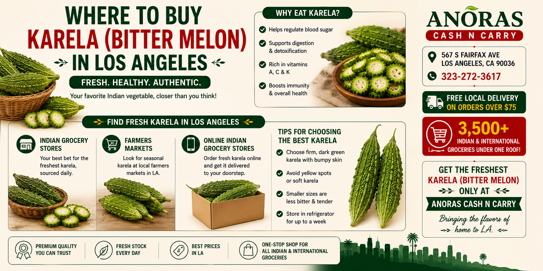 Where to Buy Karela (Bitter Melon) in Los Angeles
