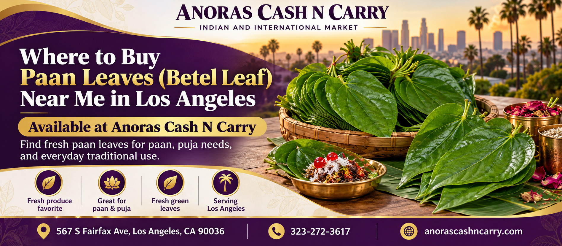 Where to Buy Paan Leaves (Betel Leaf) Near Me in Los Angeles