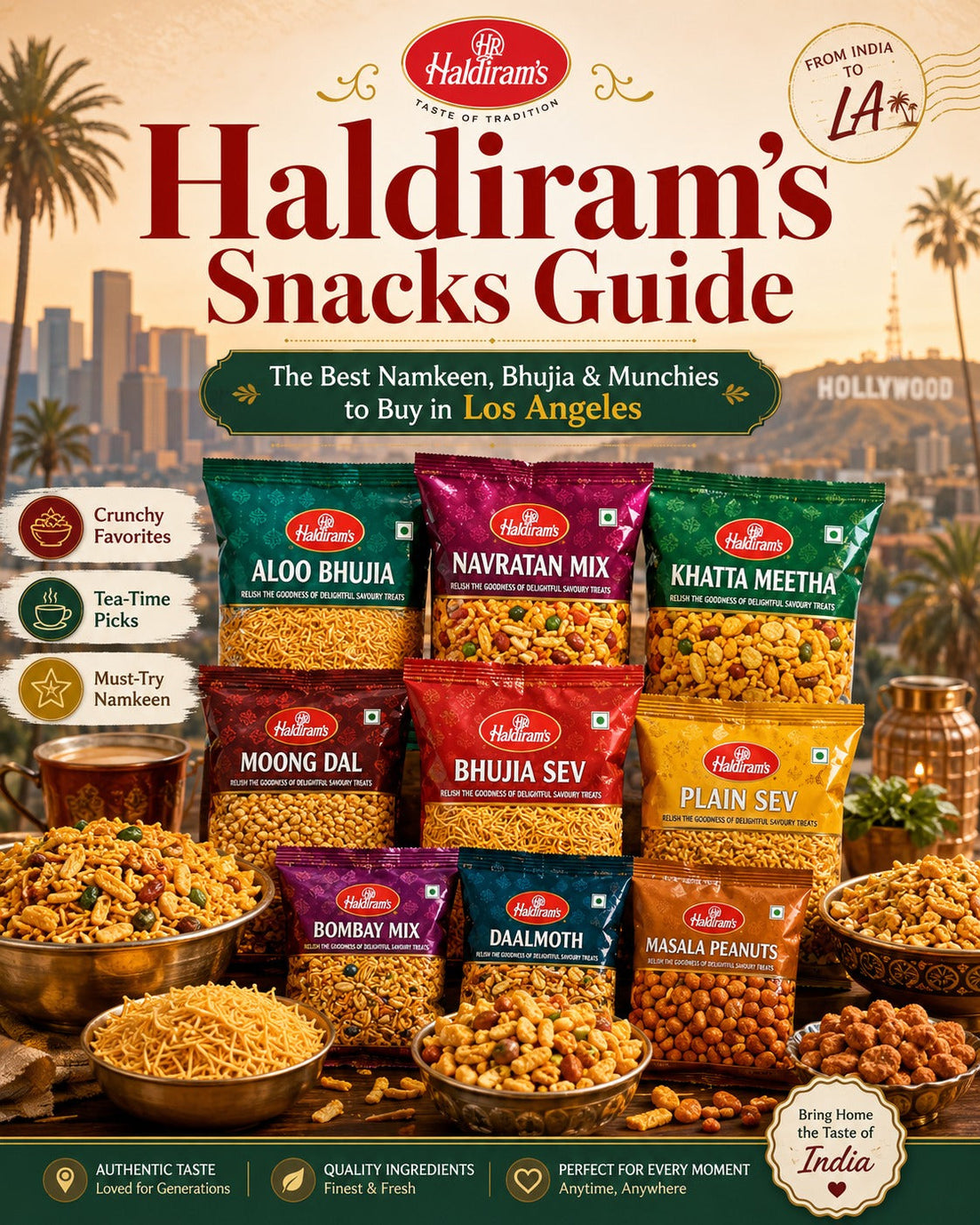 Haldiram's Snacks Guide: The Best Namkeen, Bhujia & Munchies to Buy in Los Angeles