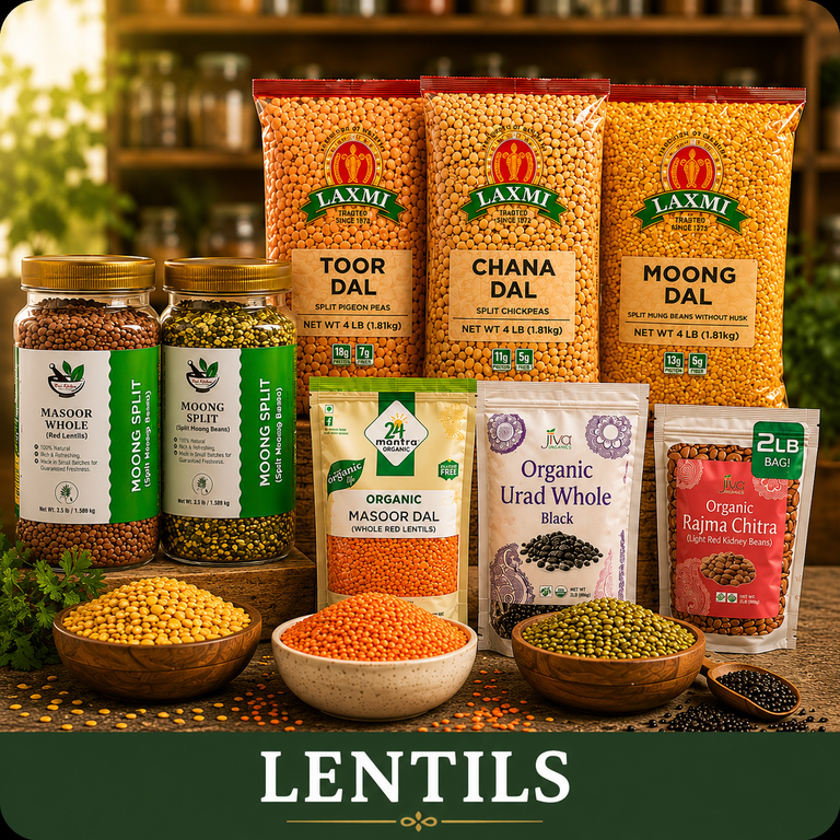 Lentils - dals and pulses at Anora's Cash N Carry Los Angeles