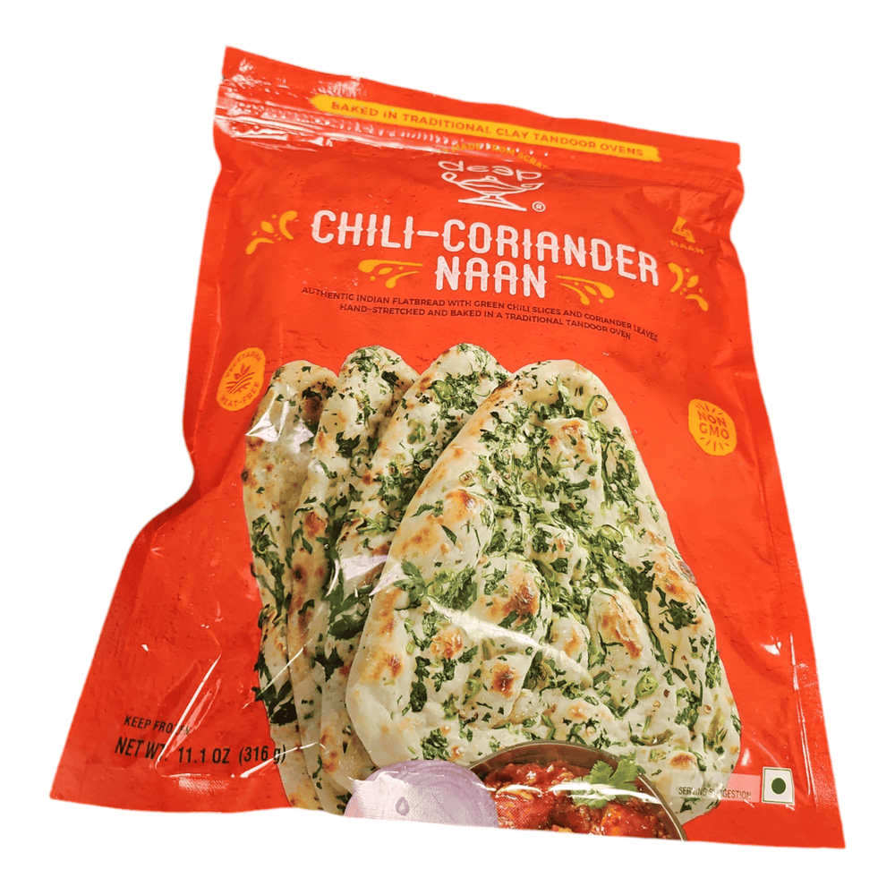 Deep Chili Coriander Naan 4 Pc