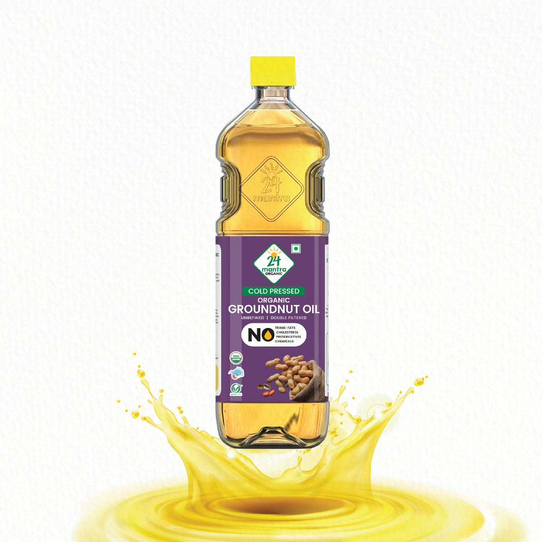 24Mantra Cold Pressed Organic Peanut Oil 500Ml