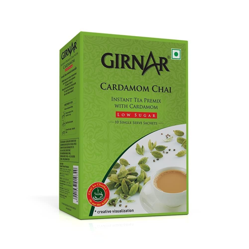 Girnar Instant Cardamom Tea 120 Gm (Unsweetened)