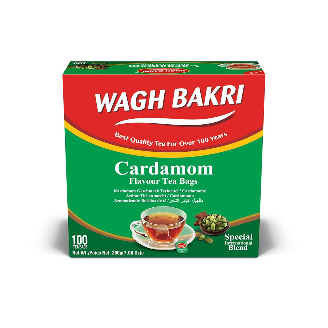 Wagh Bakri Cardamom 100 Tea Bags (200 Gm)