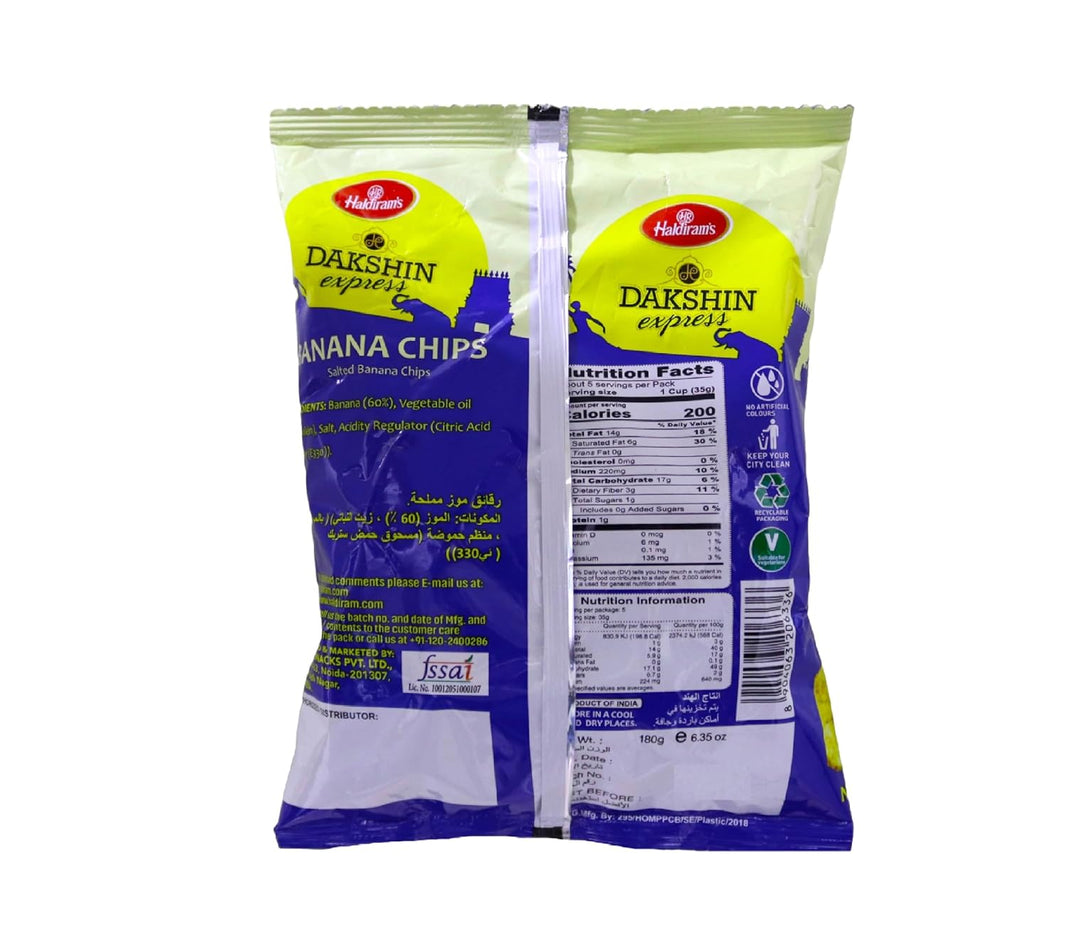 Haldiram's Dakshin Banana Chips 180 Gm