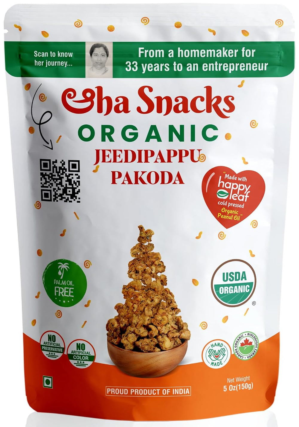 Aha Organic Cashew Pakoda 90 Gm