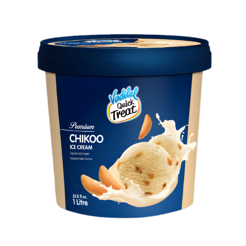 Vadilal Chikoo Ice Cream 1 Liter