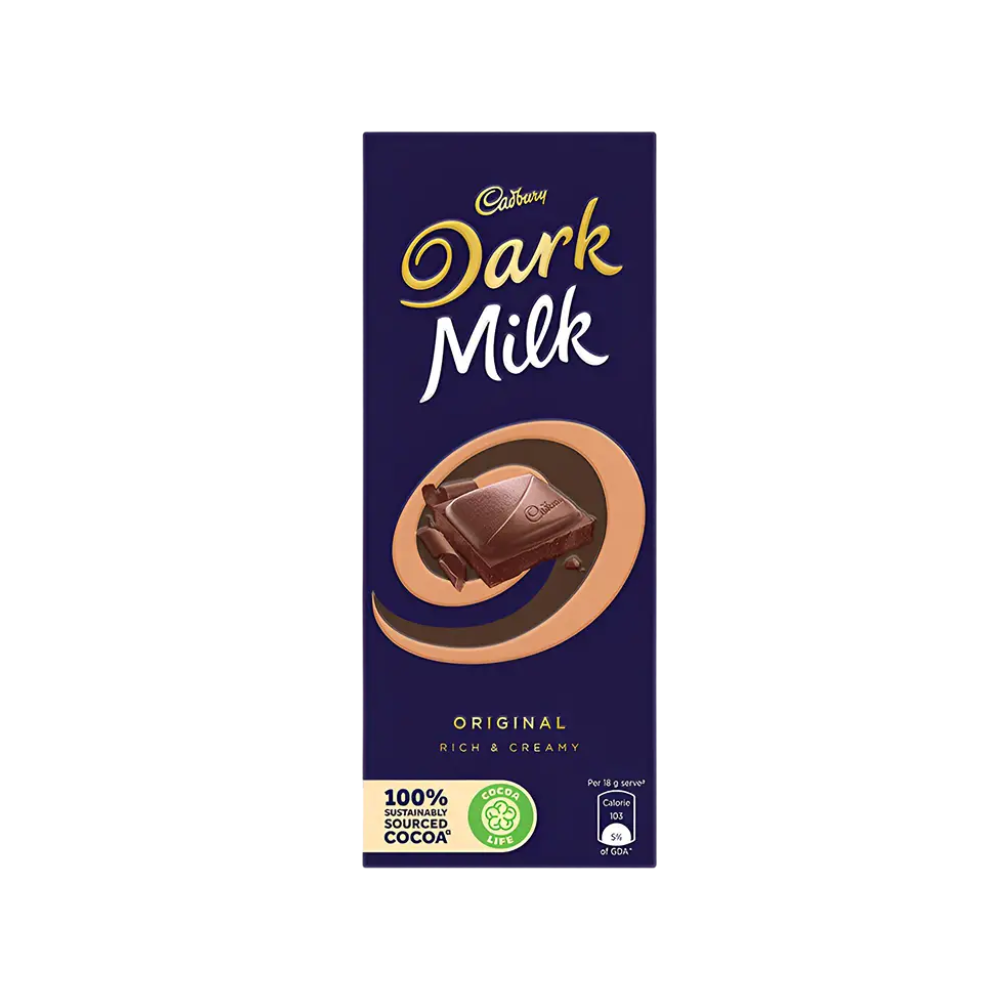Cadbury Dark Milk Chocolate 90g
