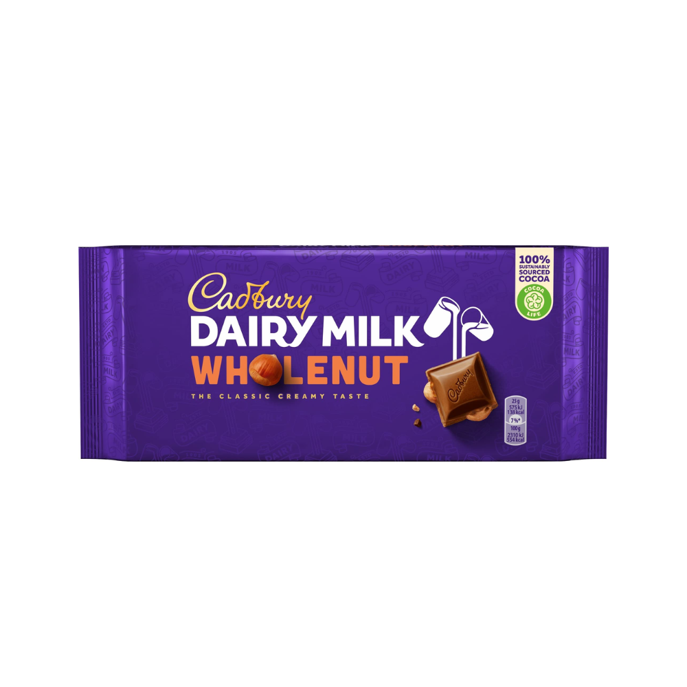Cadbury Whole Nut Bar 110g