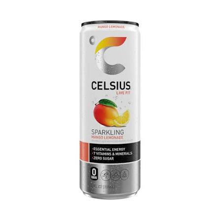 Celsius Sparkling Mango Lemonade 12 Fl Oz