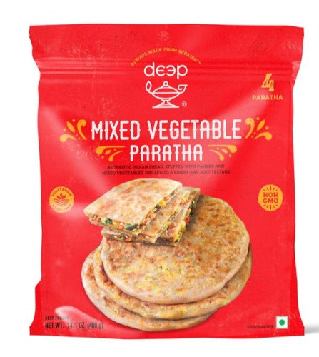 Deep Mixed Vegetable Paratha 4 Pc