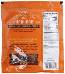 Deep Ragi Coriander Chilli Khakhra 7 Oz