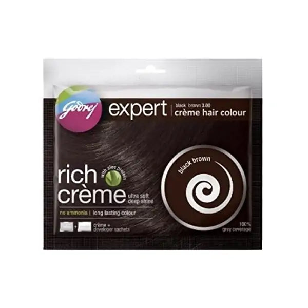 Godrej Rich Crème Hair Color Black Brown