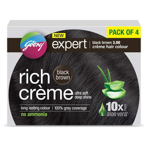 Godrej Rich Crème Hair Color Black Brown