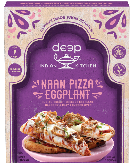 Deep Eggplant Naan Pizza