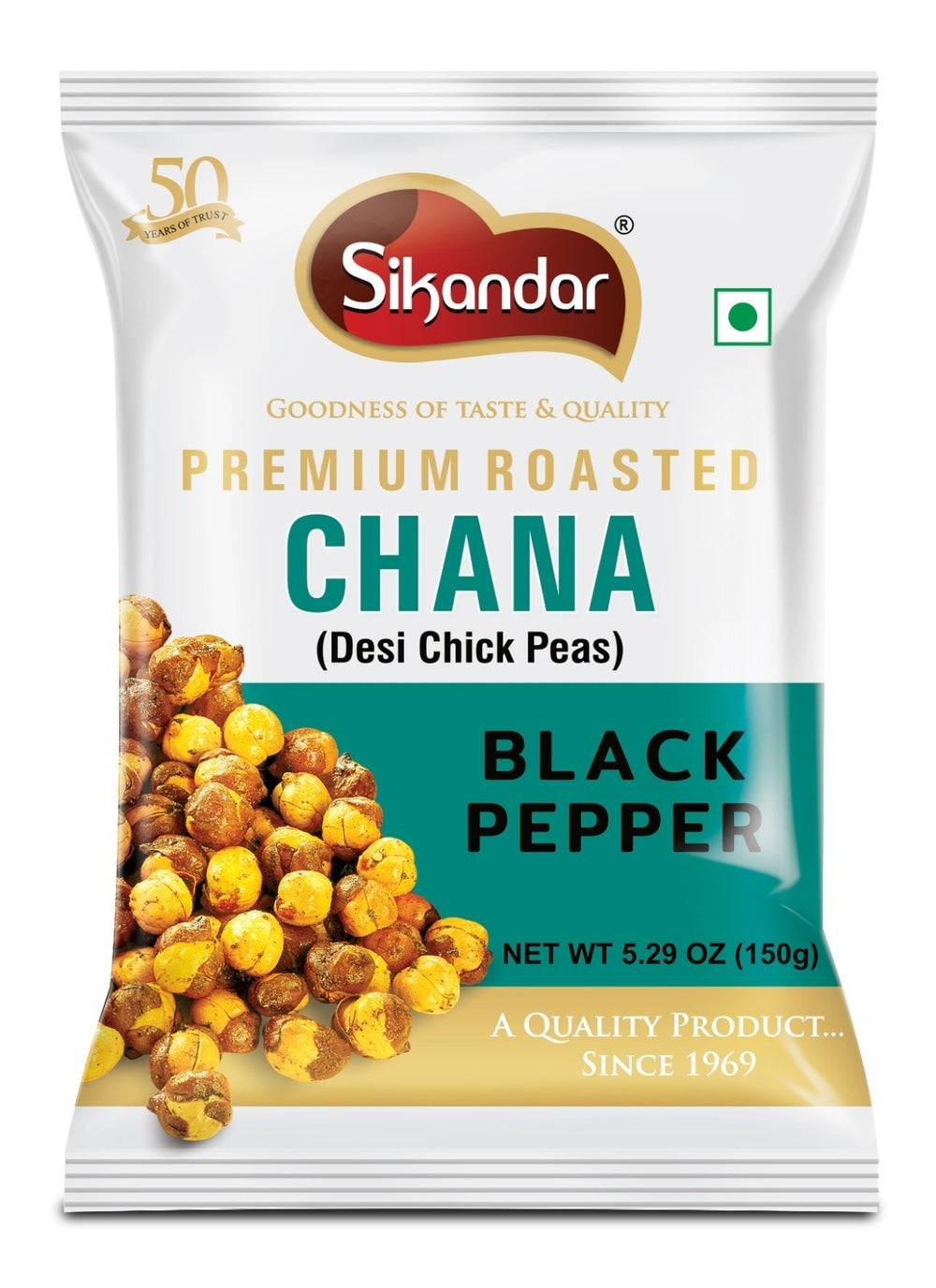 Sikandar Roasted Chana Black Pepper 150g