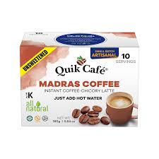 Quik Cafe Unswt Madras Coffee 160Gm