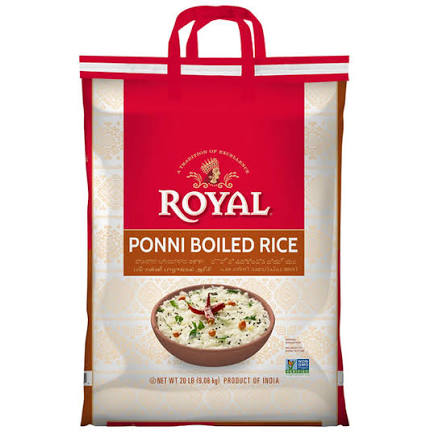 Royal Ponni Boiled Rice 20 Lb