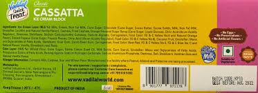 Vadilal Classic Cassatta Ice Cream Block ( Bulk)