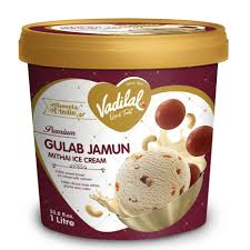 Vadilal Gulab Jamun Mithai Ice Cream 1 Liter