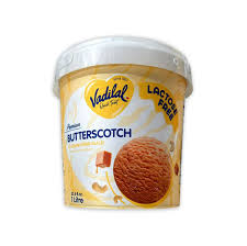 Vadilal Lactose Free Butterscotch Ice Cream 1 Liter