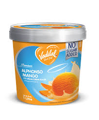 Vadilal Sugar Free Alphonso Mango Ice Cream 1 Liter