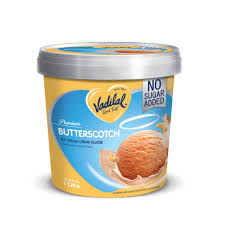 Vadilal Sugar Free Butterscotch Ice Cream 1 Liter