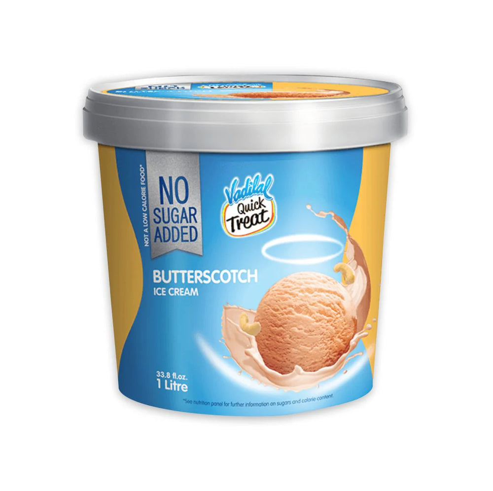 Vadilal Sugar Free Butterscotch Ice Cream 1 Liter