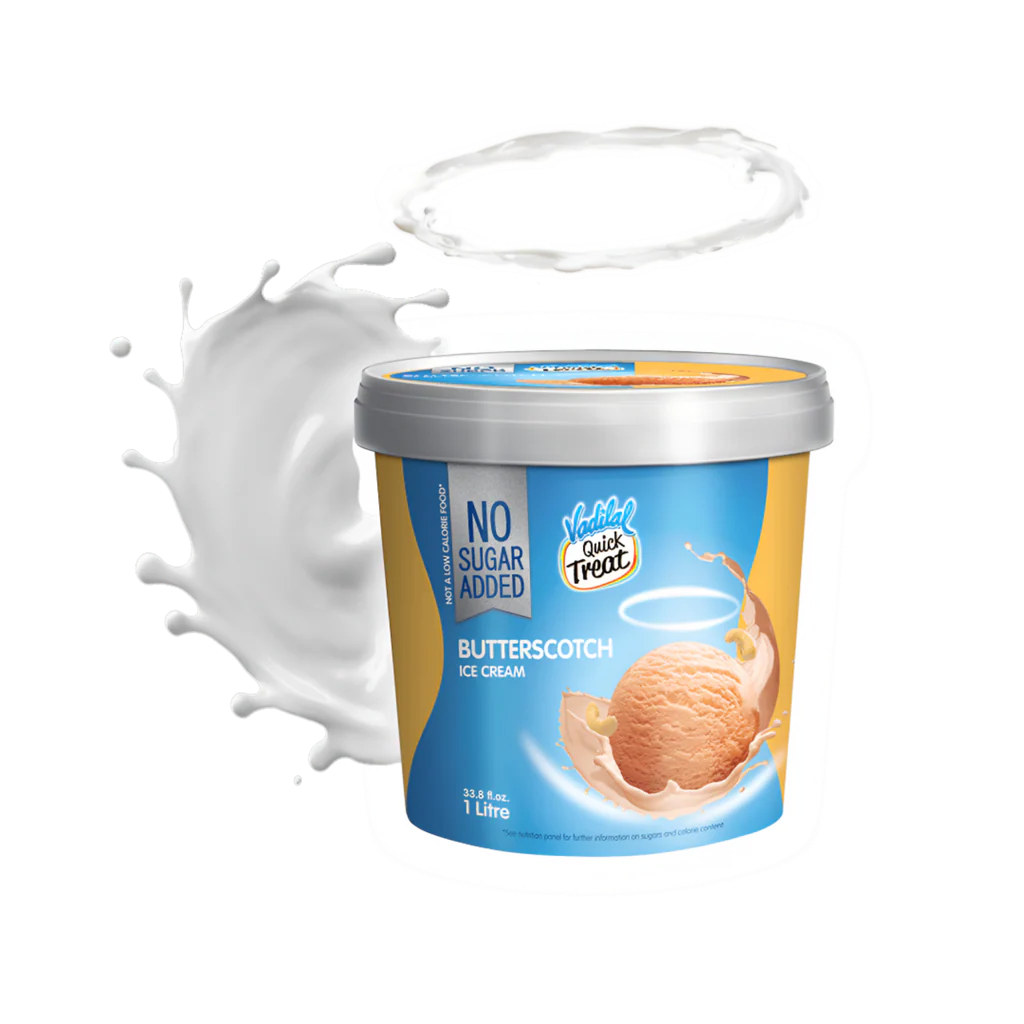 Vadilal Sugar Free Butterscotch Ice Cream 1 Liter