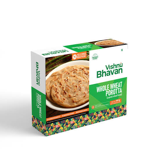 Vishnu Bhavan Whole Wheat Porotta 454 Gm