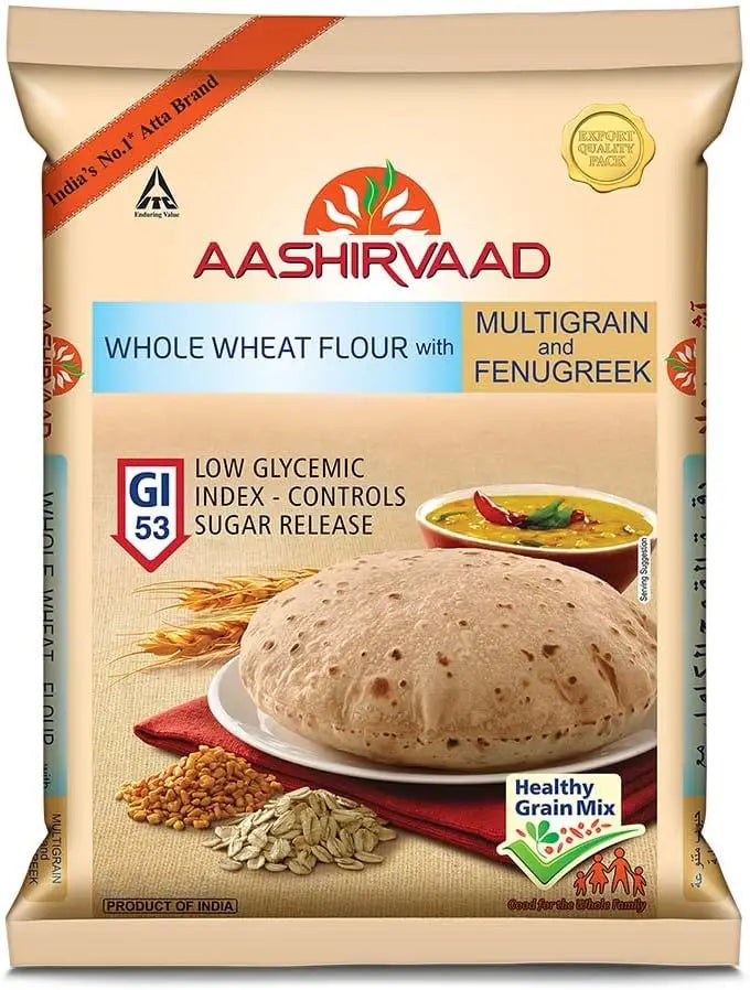 Aashirvaad Whole Wheat Multigrain Flour 10 Lb