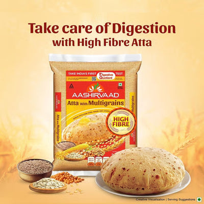 Aashirvaad High Fibre Atta with Multigrains - 5 kg