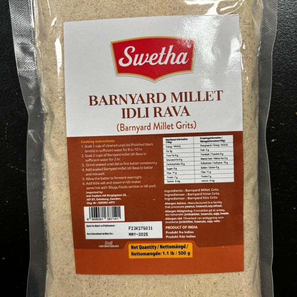 Swetha Barnyard Millet Idli Rava 2 Lb